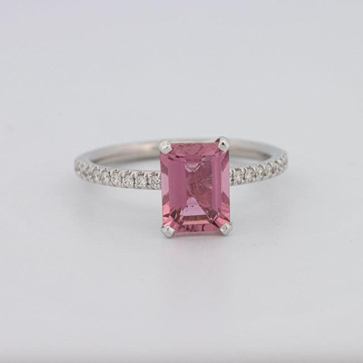 1.70 CT Emerald Tourmaline Rosa Ring - ZIZOV DIAMONDS