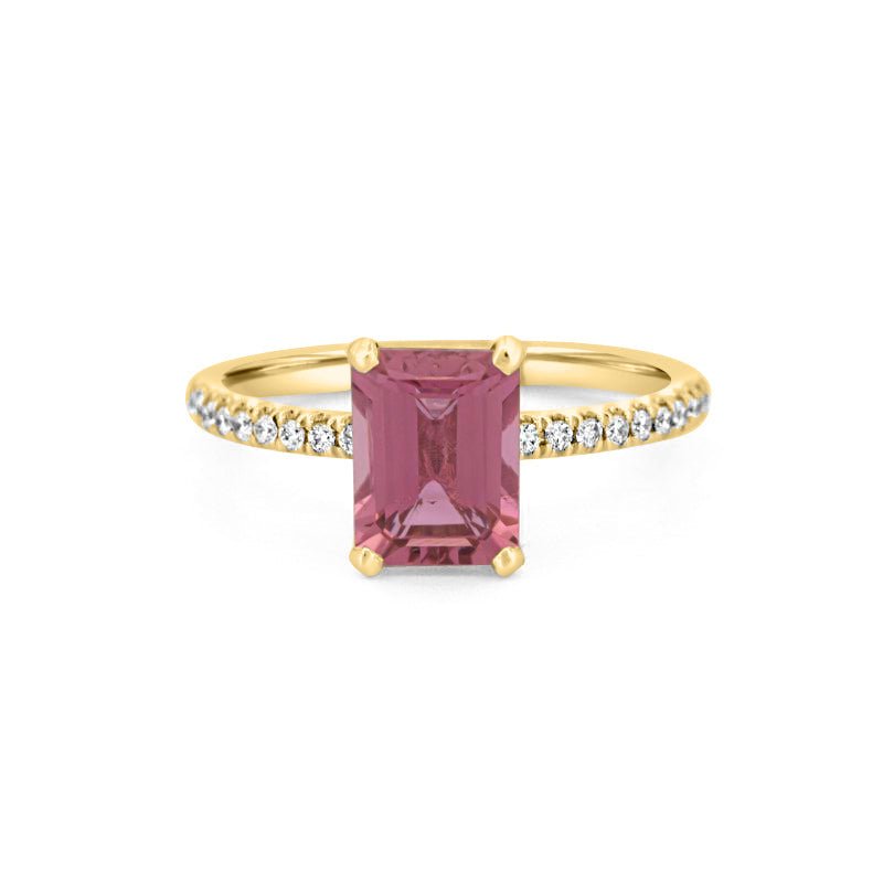 1.70 CT Emerald Tourmaline Rosa Ring - ZIZOV DIAMONDS