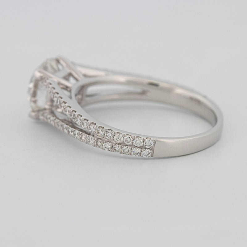 1.70 CT Round Split Band with Pavé Solitaire (LG) - ZIZOV DIAMONDS