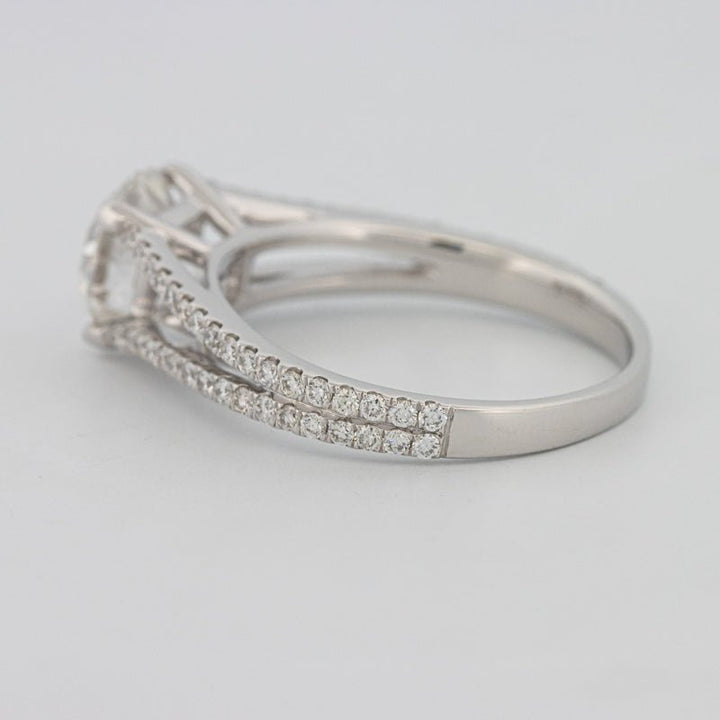 1.70 CT Round Split Band with Pavé Solitaire (LG) - ZIZOV DIAMONDS