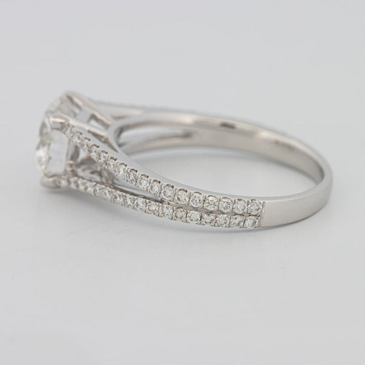 1.70 CT Round Split Band with Pavé Solitaire (LG) - ZIZOV DIAMONDS
