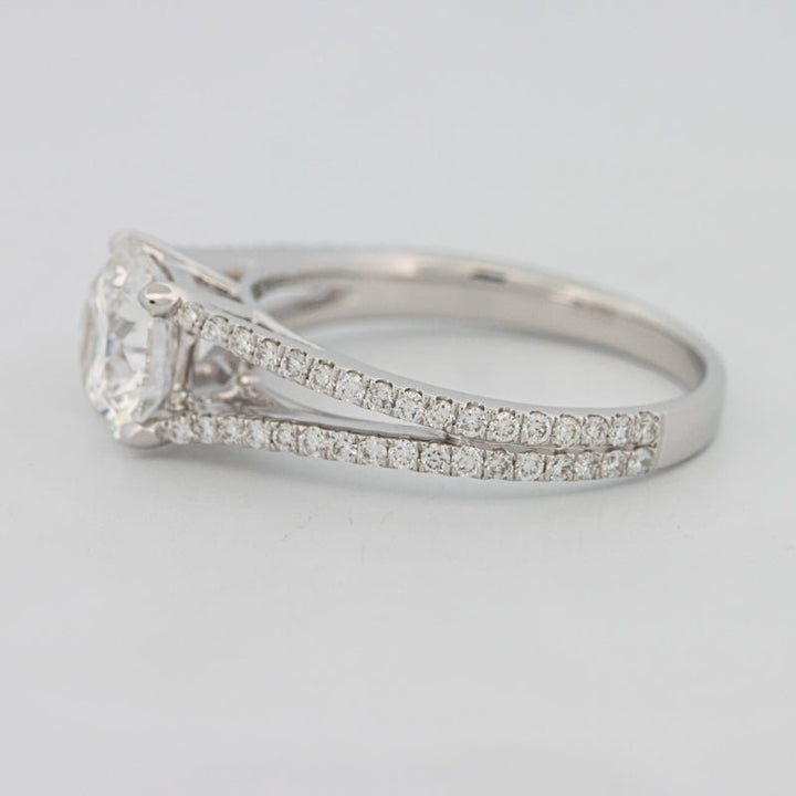 1.70 CT Round Split Band with Pavé Solitaire (LG) - ZIZOV DIAMONDS