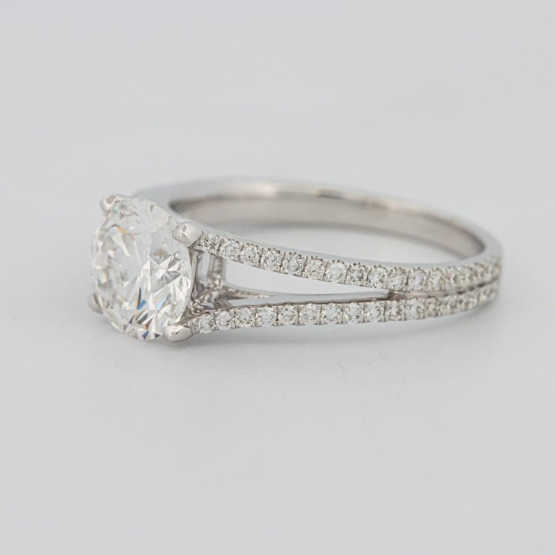 1.70 CT Round Split Band with Pavé Solitaire (LG) - ZIZOV DIAMONDS