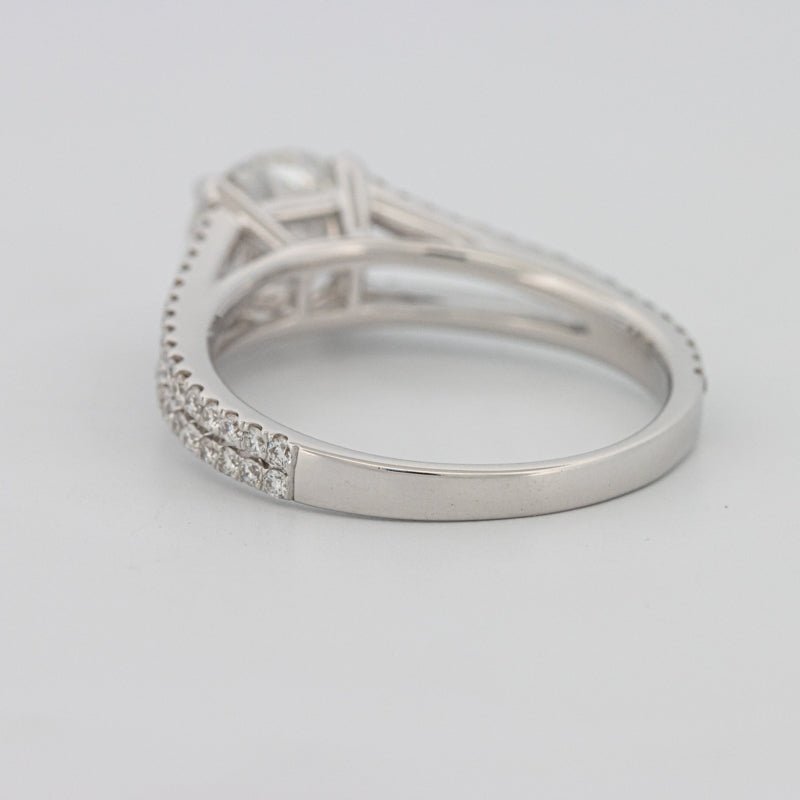 1.70 CT Round Split Band with Pavé Solitaire (LG) - ZIZOV DIAMONDS