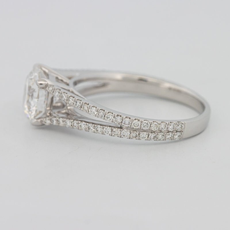 1.70 CT Round Split Band with Pavé Solitaire (LG) - ZIZOV DIAMONDS