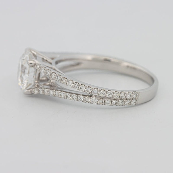 1.70 CT Round Split Band with Pavé Solitaire (LG) - ZIZOV DIAMONDS