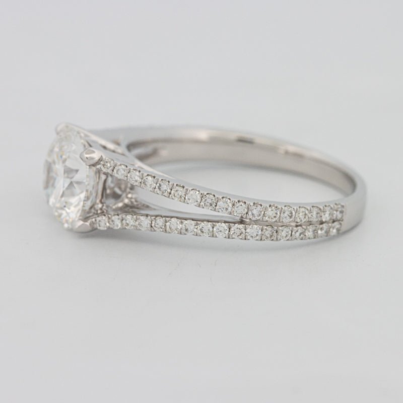 1.70 CT Round Split Band with Pavé Solitaire (LG) - ZIZOV DIAMONDS