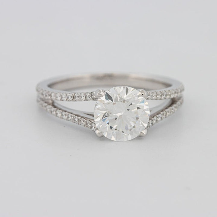 1.70 CT Round Split Band with Pavé Solitaire (LG) - ZIZOV DIAMONDS