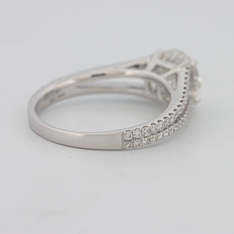 1.70 CT Round Split Band with Pavé Solitaire (LG) - ZIZOV DIAMONDS