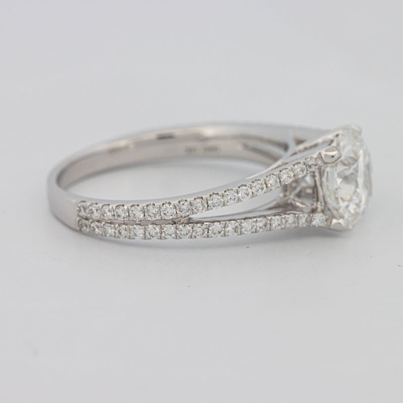 1.70 CT Round Split Band with Pavé Solitaire (LG) - ZIZOV DIAMONDS