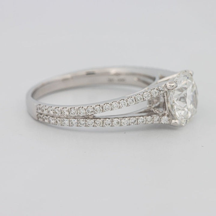 1.70 CT Round Split Band with Pavé Solitaire (LG) - ZIZOV DIAMONDS