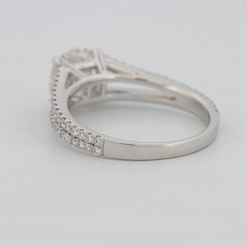 1.70 CT Round Split Band with Pavé Solitaire (LG) - ZIZOV DIAMONDS