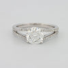 1.70 CT Round Split Band with Pavé Solitaire (LG) - ZIZOV DIAMONDS