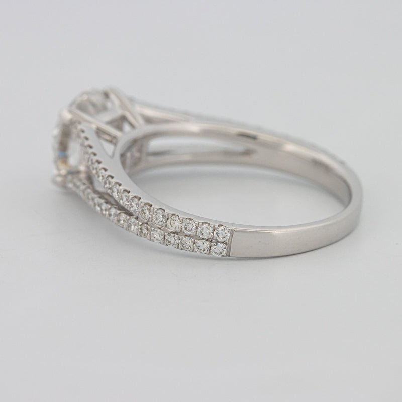 1.70 CT Round Split Band with Pavé Solitaire (LG) - ZIZOV DIAMONDS