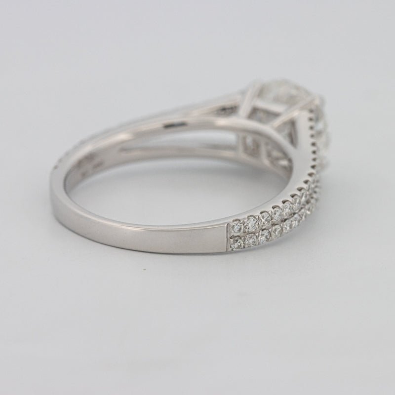 1.70 CT Round Split Band with Pavé Solitaire (LG) - ZIZOV DIAMONDS
