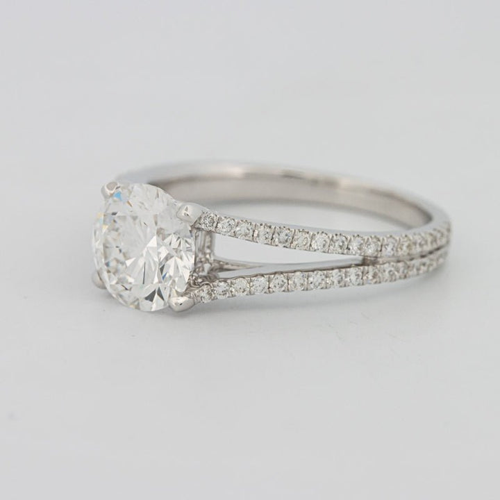 1.70 CT Round Split Band with Pavé Solitaire (LG) - ZIZOV DIAMONDS
