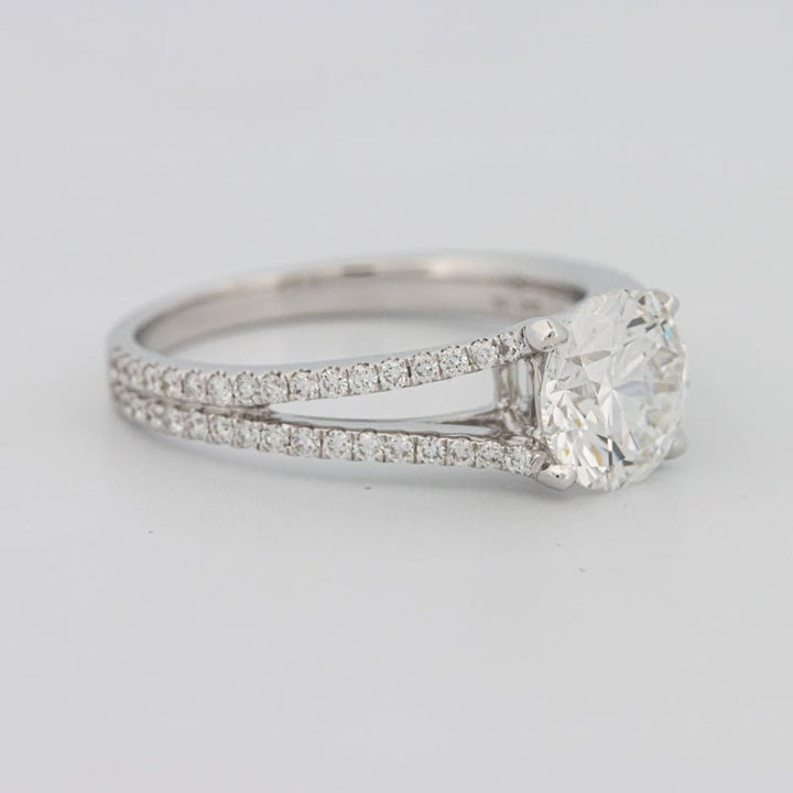 1.70 CT Round Split Band with Pavé Solitaire (LG) - ZIZOV DIAMONDS