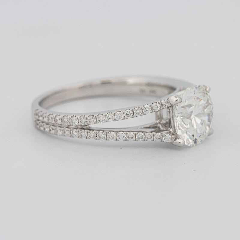 1.70 CT Round Split Band with Pavé Solitaire (LG) - ZIZOV DIAMONDS