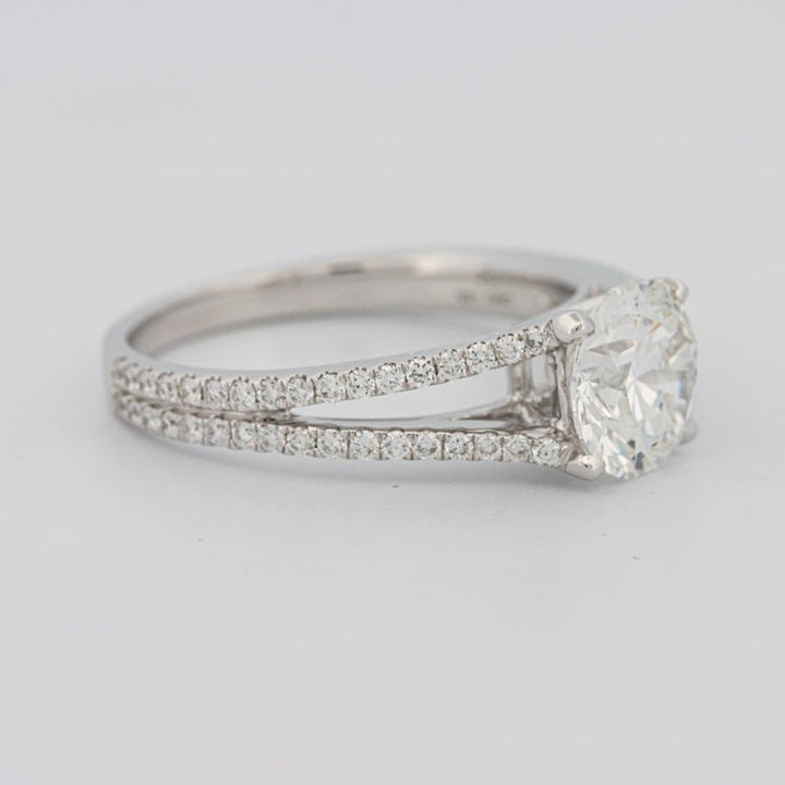 1.70 CT Round Split Band with Pavé Solitaire (LG) - ZIZOV DIAMONDS