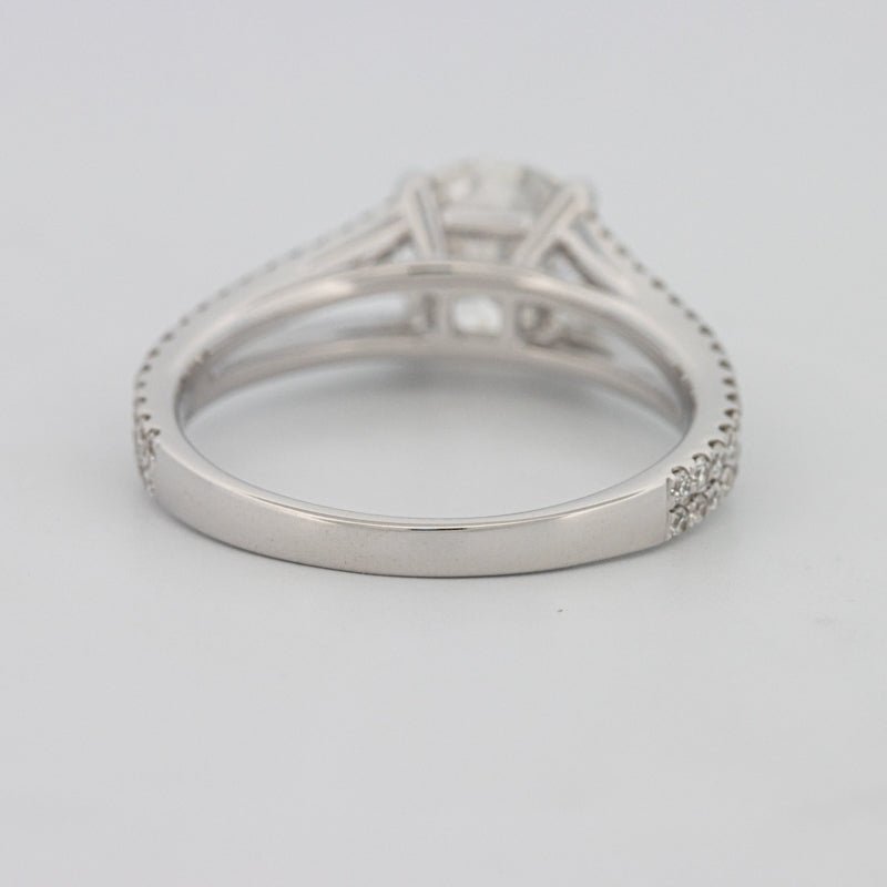 1.70 CT Round Split Band with Pavé Solitaire (LG) - ZIZOV DIAMONDS