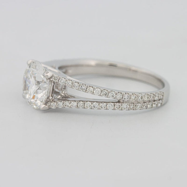 1.70 CT Round Split Band with Pavé Solitaire (LG) - ZIZOV DIAMONDS