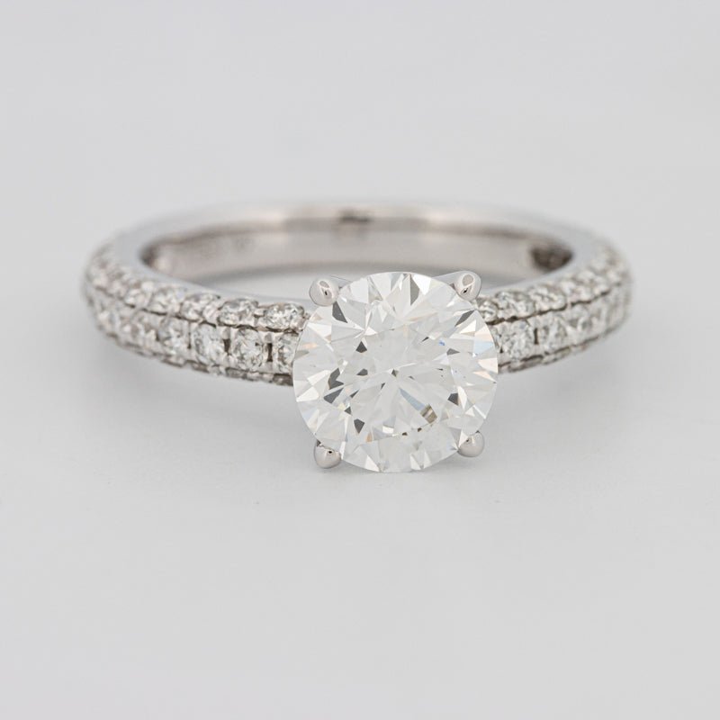 1.80 CT Round Cut Pavé Solitaire (LG) - ZIZOV DIAMONDS