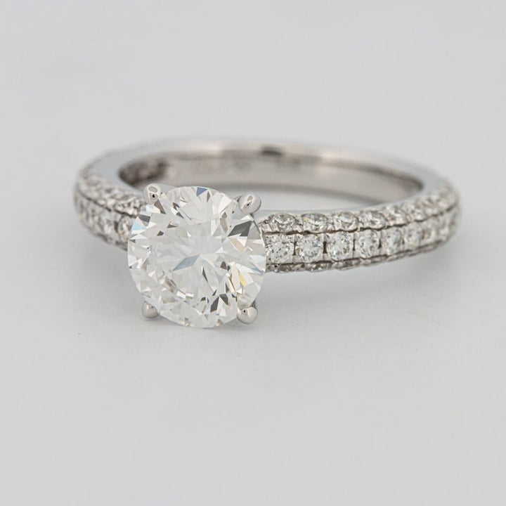 1.80 CT Round Cut Pavé Solitaire (LG) - ZIZOV DIAMONDS