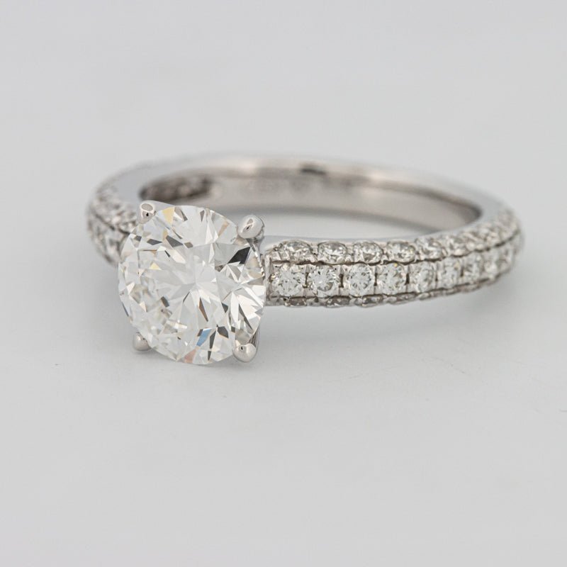 1.80 CT Round Cut Pavé Solitaire (LG) - ZIZOV DIAMONDS