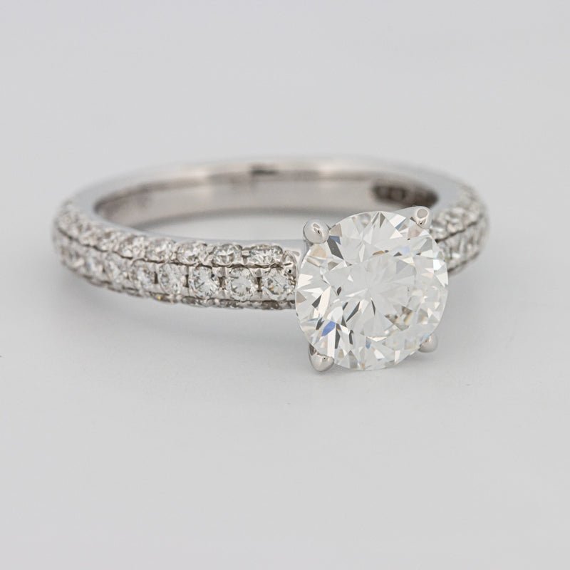 1.80 CT Round Cut Pavé Solitaire (LG) - ZIZOV DIAMONDS