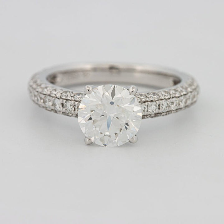 1.80 CT Round Cut Pavé Solitaire (LG) - ZIZOV DIAMONDS