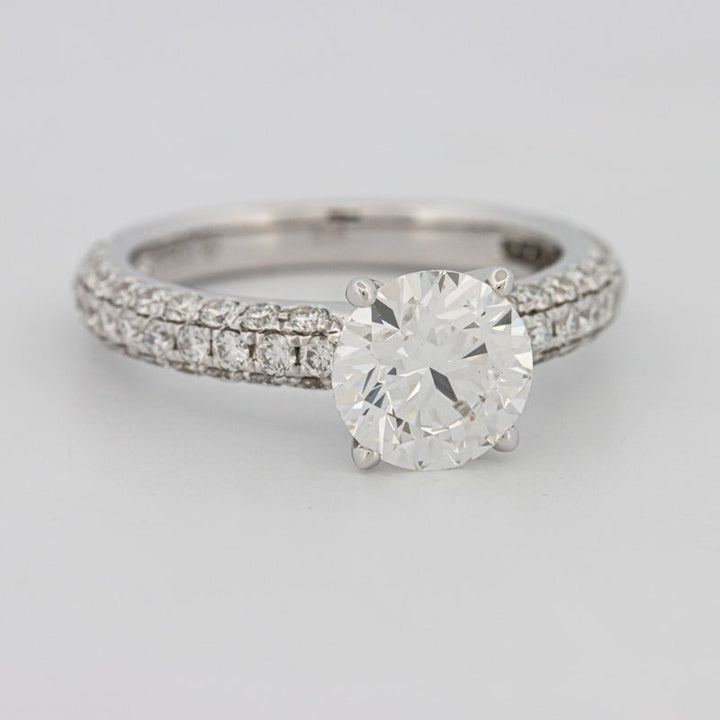1.80 CT Round Cut Pavé Solitaire (LG) - ZIZOV DIAMONDS