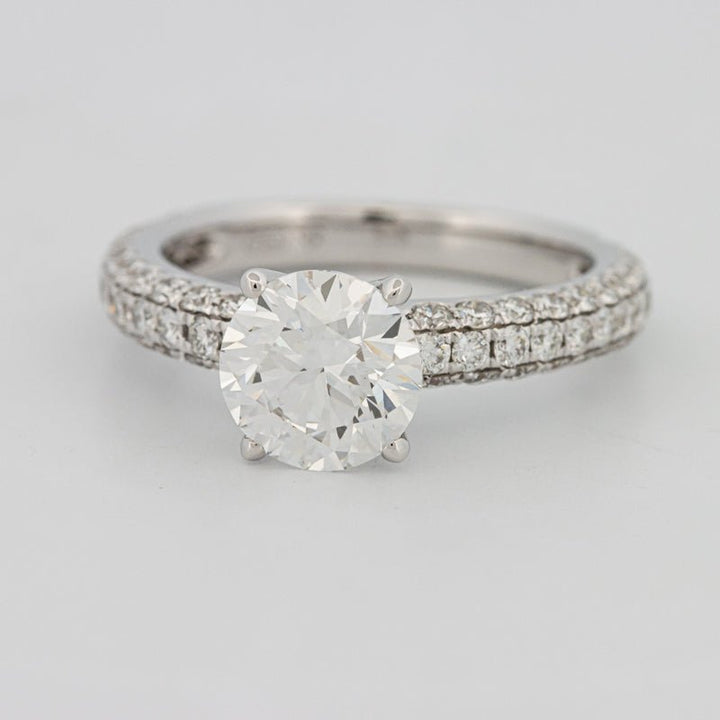 1.80 CT Round Cut Pavé Solitaire (LG) - ZIZOV DIAMONDS