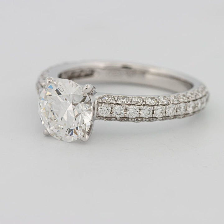 1.80 CT Round Cut Pavé Solitaire (LG) - ZIZOV DIAMONDS