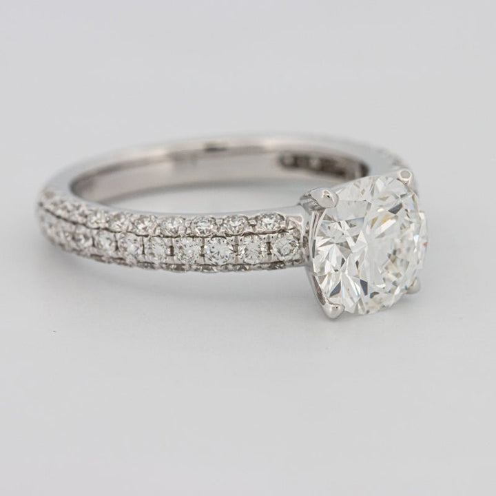 1.80 CT Round Cut Pavé Solitaire (LG) - ZIZOV DIAMONDS