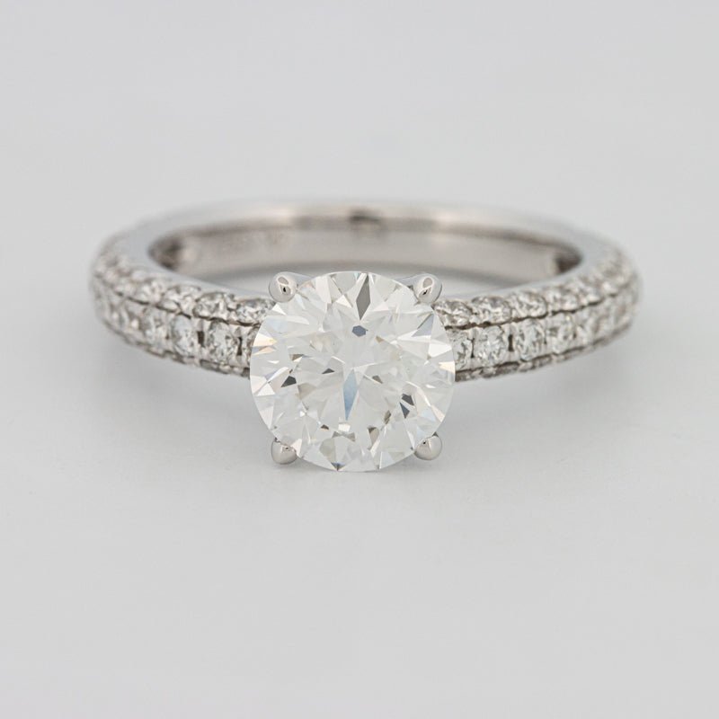 1.80 CT Round Cut Pavé Solitaire (LG) - ZIZOV DIAMONDS