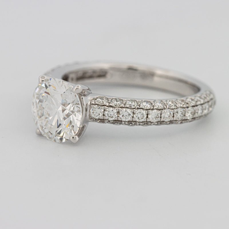 1.80 CT Round Cut Pavé Solitaire (LG) - ZIZOV DIAMONDS
