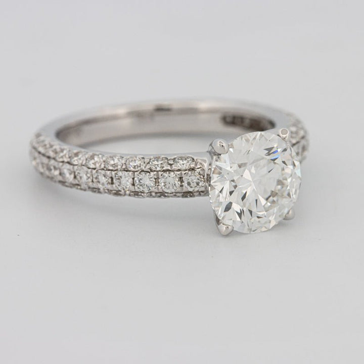 1.80 CT Round Cut Pavé Solitaire (LG) - ZIZOV DIAMONDS