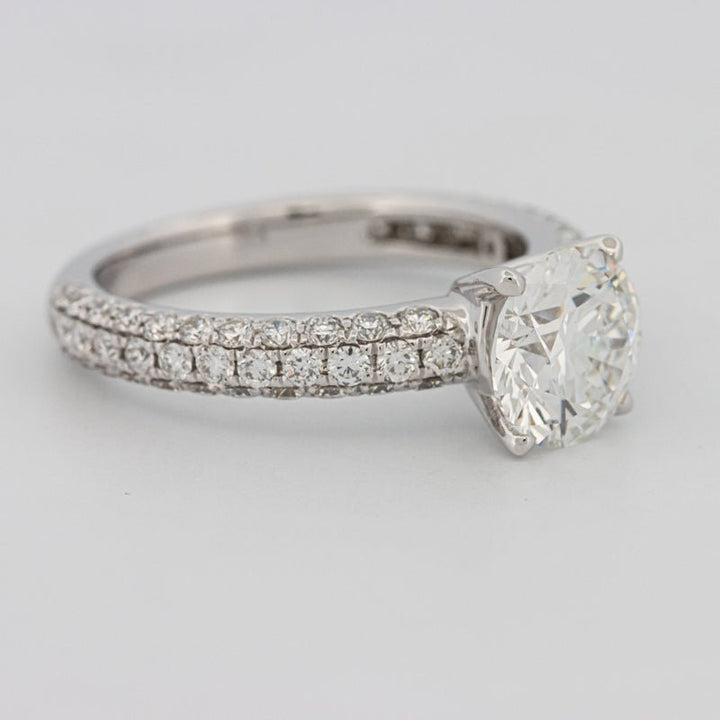 1.80 CT Round Cut Pavé Solitaire (LG) - ZIZOV DIAMONDS