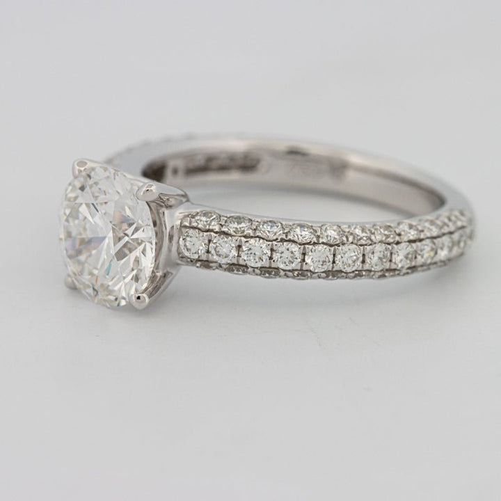 1.80 CT Round Cut Pavé Solitaire (LG) - ZIZOV DIAMONDS