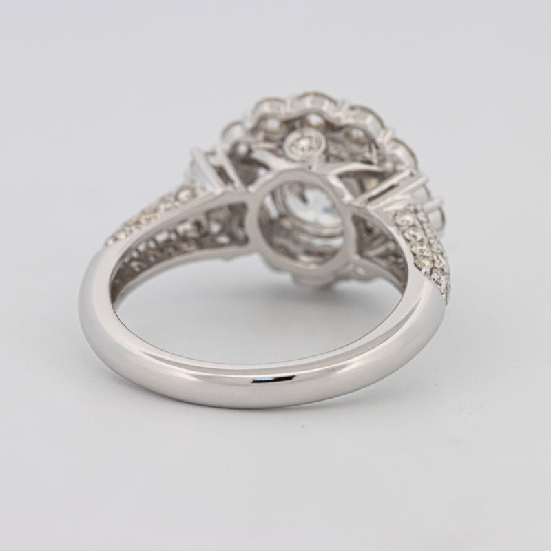 1.85 CT Round Cut Halo Pavé Solitaire (LG) - ZIZOV DIAMONDS