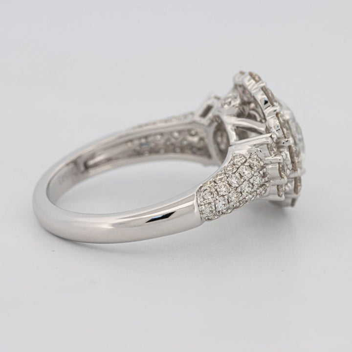 1.85 CT Round Cut Halo Pavé Solitaire (LG) - ZIZOV DIAMONDS