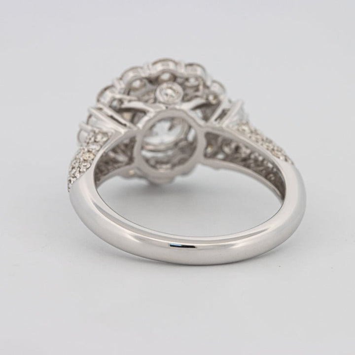 1.85 CT Round Cut Halo Pavé Solitaire (LG) - ZIZOV DIAMONDS