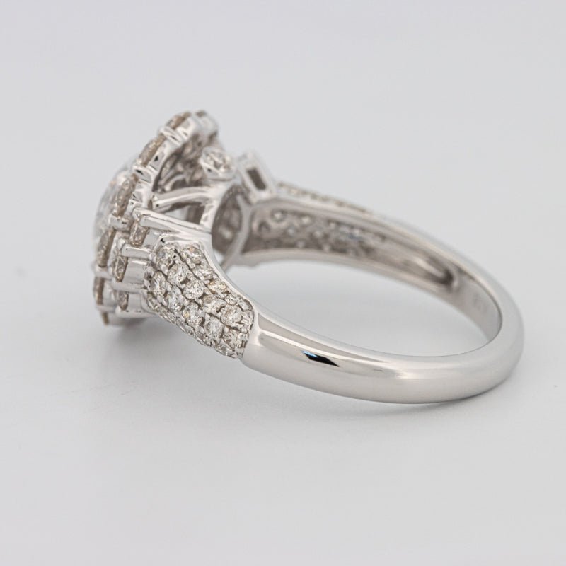 1.85 CT Round Cut Halo Pavé Solitaire (LG) - ZIZOV DIAMONDS