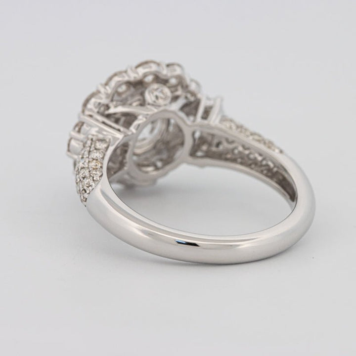 1.85 CT Round Cut Halo Pavé Solitaire (LG) - ZIZOV DIAMONDS