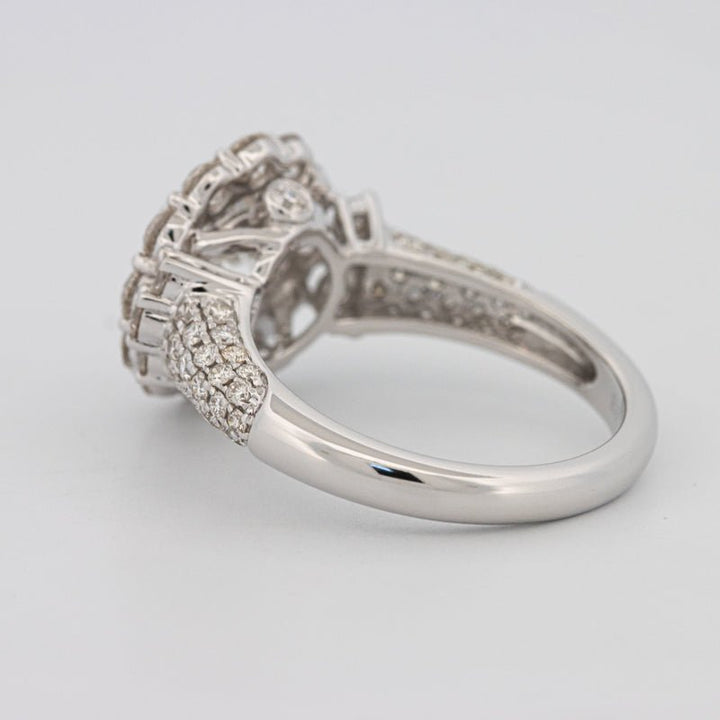 1.85 CT Round Cut Halo Pavé Solitaire (LG) - ZIZOV DIAMONDS