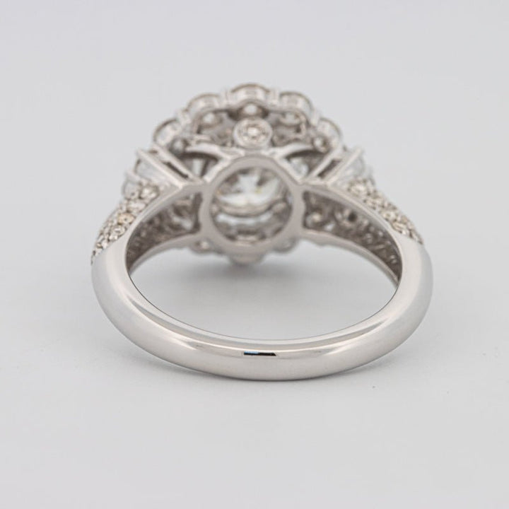 1.85 CT Round Cut Halo Pavé Solitaire (LG) - ZIZOV DIAMONDS