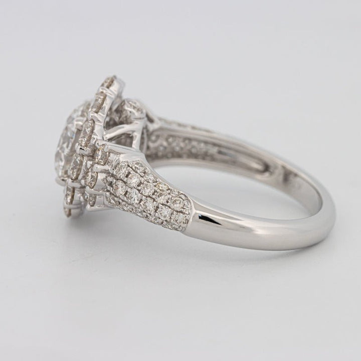 1.85 CT Round Cut Halo Pavé Solitaire (LG) - ZIZOV DIAMONDS