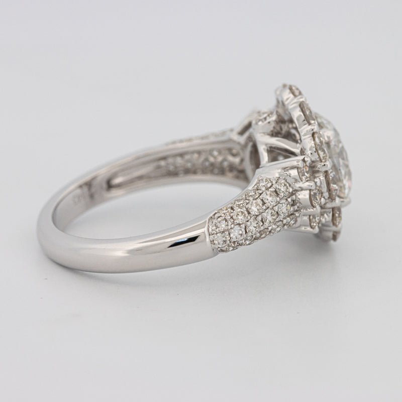 1.85 CT Round Cut Halo Pavé Solitaire (LG) - ZIZOV DIAMONDS