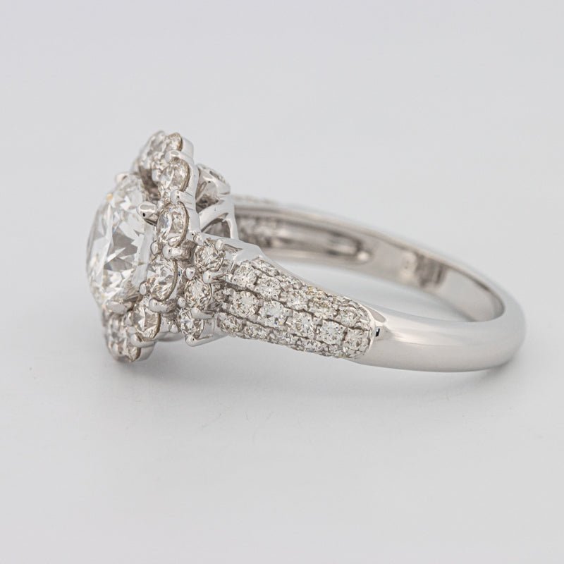 1.85 CT Round Cut Halo Pavé Solitaire (LG) - ZIZOV DIAMONDS