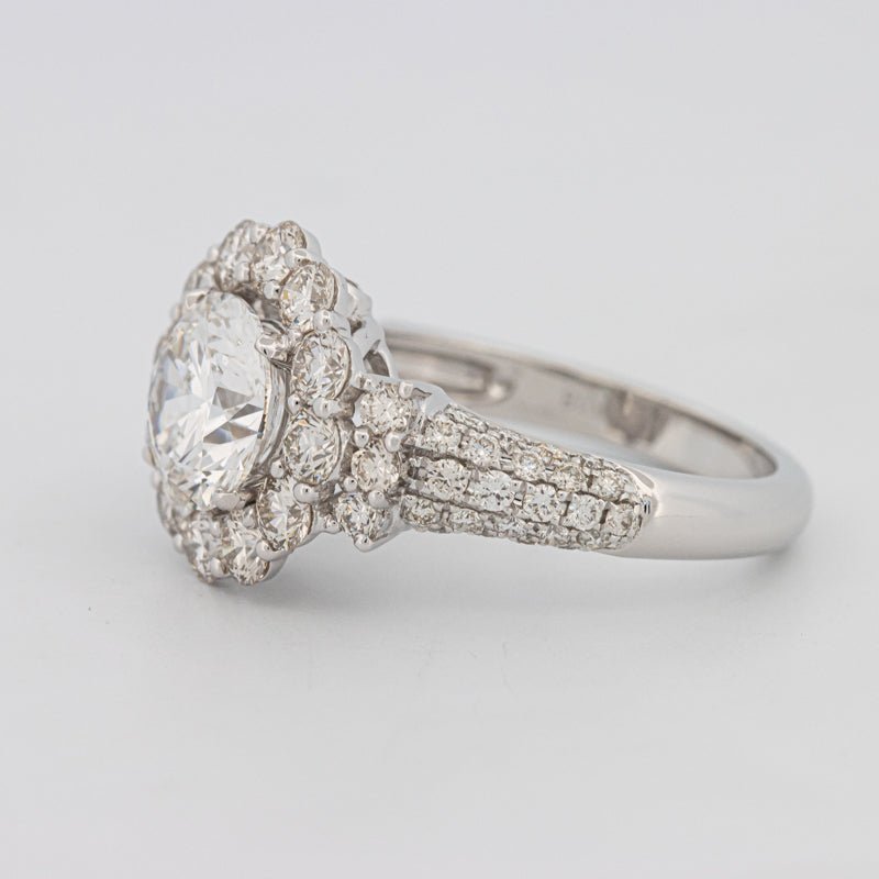 1.85 CT Round Cut Halo Pavé Solitaire (LG) - ZIZOV DIAMONDS